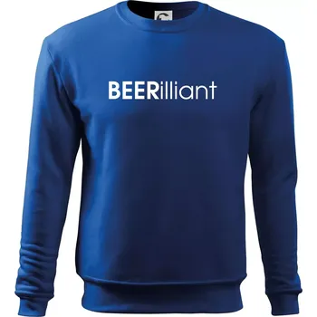 Pánská mikina Pivní nápisy BEERrilliant - Mikina Essential pánská - 3XL ( Královská modrá )