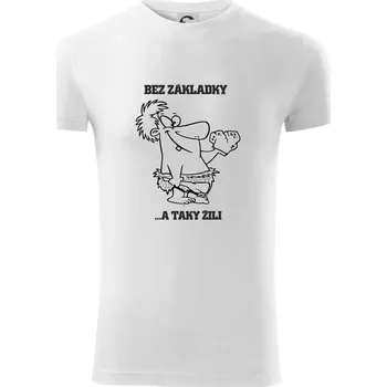 Pánské tričko Školní triko - Bez základky - Viper FIT - Pánské zůžené tričko - 2XL ( Bílá )