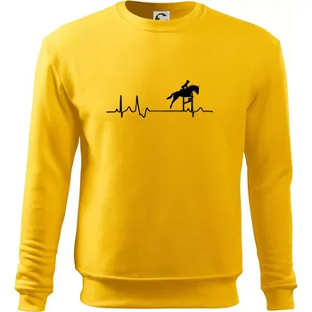 Pánská mikina EKG kůň přeskok - Mikina Essential pánská - 3XL ( Žlutá )