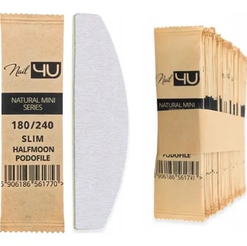 NAIL4U Pilník na nehty MINI Podofile LODIČKA SLIM HALFMOON 180/240 1 Ks