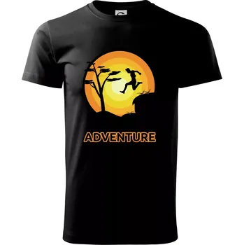 Parkour adventure - Triko extra velké (5-8XL) - 6XL ( Černá )