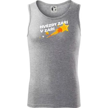 Hvězdy září v září - Tílko pánské Core - L ( Tmavě šedý melír )