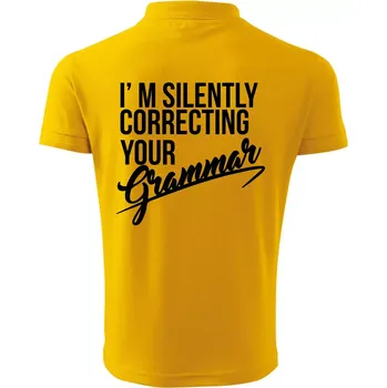 Pánská košile Correcting grammar - Polokošile pánská Pique Polo 203 - 3XL ( Žlutá )