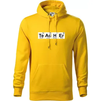 Pánská mikina Periodická tabulka - Teacher - Mikina pánská Cape s kapucí - 2XL ( Žlutá )