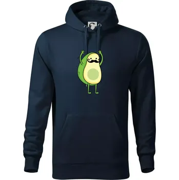 Pánská mikina Párové triko - avokádo - Mikina pánská Cape s kapucí - 5XL ( Námořní modrá (velmi tmavá - téměř černá) )