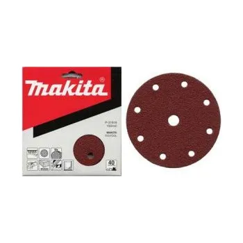 Brusný papír Fe Produkt Makita P-31974 papír brusný suchý zip 150mm 9 děr K180, 10ks = old P-31653