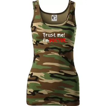 Trust me I´m a Doctor / Věř mi jsem Doctor - Dámské Maskáčové tílko - XL ( Hnědý maskáč )