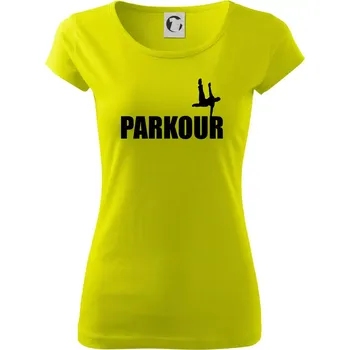 Dámské tričko Parkour - na jedné ruce - Dámské triko Pure - S ( Limetková )
