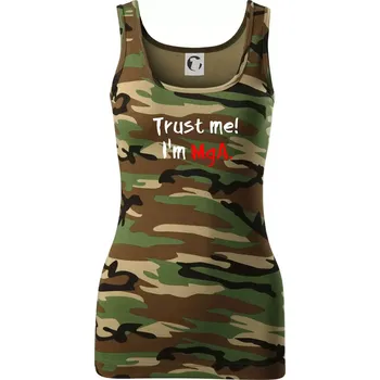 Trust me I´m MgA. / Věř mi jsem MgA. - Dámské Maskáčové tílko - 2XL ( Hnědý maskáč )