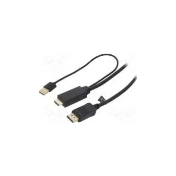 Video kabel Kabel DisplayPort 1.2,HDMI 1.4 černá
