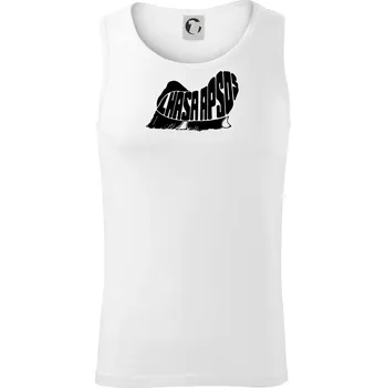 Lhasa Apso nápis v těle - Tílko pánské Core - L ( Bílá )