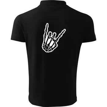 Pánská košile Rock ruka - Polokošile pánská Pique Polo 203 - 4XL ( Černá )