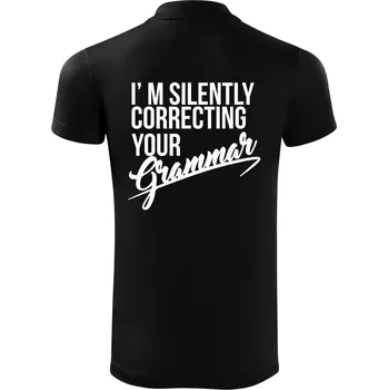 Pánská košile Correcting grammar - Polokošile Victory sportovní (dresovina) - L ( Černá )