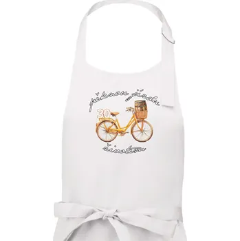 Kuchyňská zástěra Mužská jízda životem 30 - Pánská zástěra na vaření - Univerzální velikost ( Bílá )