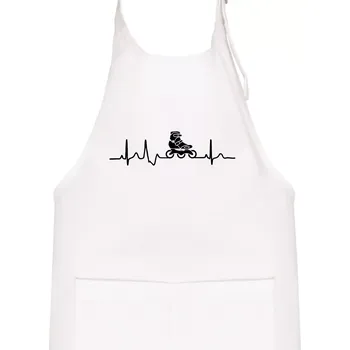 Kuchyňská zástěra EKG inline bota - Dětská zástěra na vaření - Univerzální velikost ( Bílá )