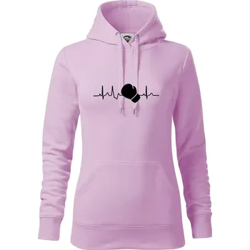Dámská mikina EKG box rukavice - Mikina dámská Cape s kapucí - XS ( Orchid )