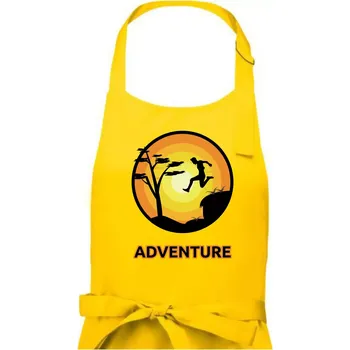 Kuchyňská zástěra Parkour adventure - Dámská zástěra na vaření - Univerzální velikost ( Žlutá )