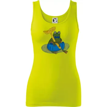 Žába s houbou (studio-arte.cz) - Dámské tílko - S ( Limetková )