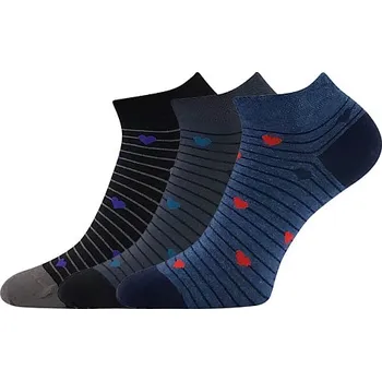 Dámská móda LONKA Ponožky dámské krátké bavlněné FAXI mix B (3&nbsp;páry) 39-42 125591