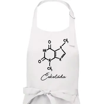 Kuchyňská zástěra Čokoláda chemie - Pánská zástěra na vaření - Univerzální velikost ( Bílá )