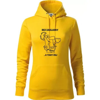 Dámská mikina Školní triko - Bez základky - Mikina dámská Cape s kapucí - XS ( Žlutá )