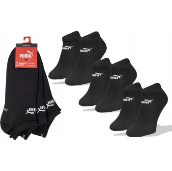 Pánské ponožky Ponožky Puma kotníkové ponožky černé 43-46 3 ks