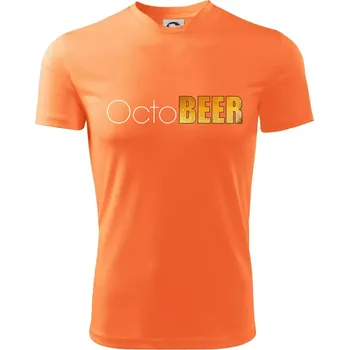 Chlapecké tričko Pivní měsíce - octoBEER - Dětské triko sportovní (dresovina) - 122 cm/6 let ( Neon mandarine )