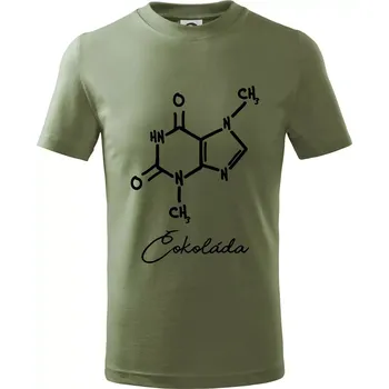 Čokoláda chemie - Tričko dětské bavlněné - 134 cm/8 let ( Khaki )