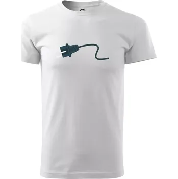Pánské tričko Párové triko - prodlužovací kabel - Triko extra velké (5-8XL) - 7XL ( Bílá )