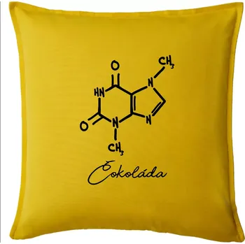 Polštář Čokoláda chemie - Polštář 50x50 - 50x50 - Pouze potah ( Žlutá )
