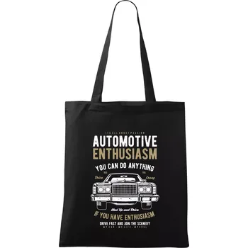 Automotive Enthusiasm - Taška bavlněná - 42 x 38 cm ( Černá )