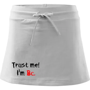 Dámská sukně Trust me I´m Bc. / Věř mi jsem Bc. - Sportovní sukně - two in one - L ( Bílá )