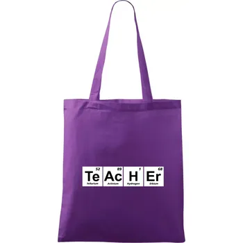 Periodická tabulka - Teacher - Taška bavlněná - 42 x 38 cm ( Fialová )