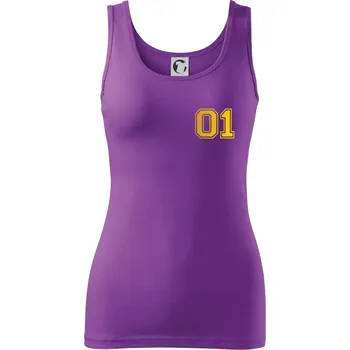 Dámské tričko King - Queen - 01 dres - zlatý potisk - Dámské tílko - L ( Fialová )