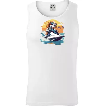 Pánská móda Bígl na vodním skútru - Tílko pánské Core - M ( Bílá )