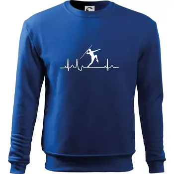 Pánská mikina EKG hod oštěpem muž - Mikina Essential pánská - S ( Královská modrá )