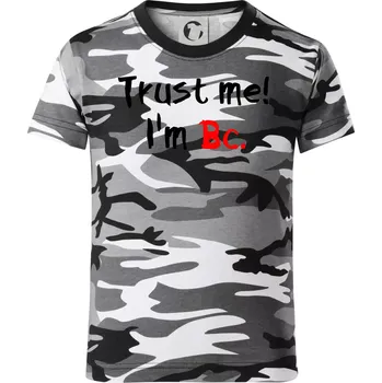 Chlapecké tričko Trust me I´m Bc. / Věř mi jsem Bc. - Dětské maskáčové triko - 134 cm/8 let ( Šedý maskáč )