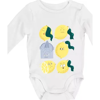 Citroni kreslení (studio-arte.cz) - Body kojenecké s dlouhým rukávem - Dlouhý r. 6-12 měs ( Bílá )