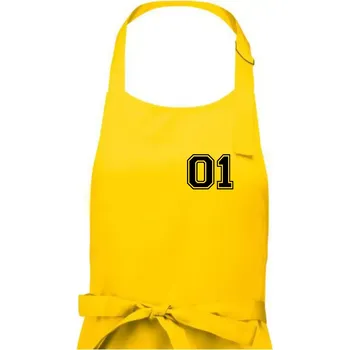 Kuchyňská zástěra King - Queen - 01 dres (černobílá) - Pánská zástěra na vaření - Univerzální velikost ( Žlutá )