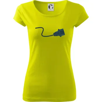 Párové triko - prodlužovací kabel - Dámské triko Pure - 3XL ( Limetková )