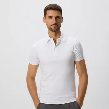 Pánské tričko Reserved - Polokošile střihu slim - bílá - 274EF-00X - 274EF-00X-S