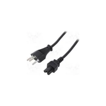 Napájecí kabel Kabel IEC C5 zásuvka,vidlice SEV-1011 (J) PVC 1,8m černá