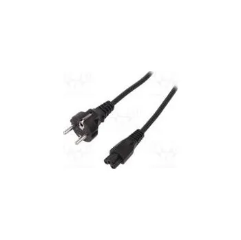 Napájecí kabel Kabel CEE 7/7 (E/F) vidlice,IEC C5 zásuvka 1,2m černá 10A
