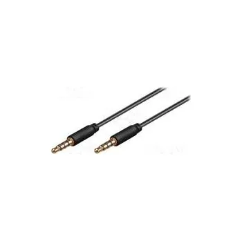 Audio kabel Kabel Jack 3,5mm 4pin vidlice,z obou stran 3m Povrch zlacený