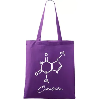 Čokoláda chemie - Taška bavlněná - 42 x 38 cm ( Fialová )