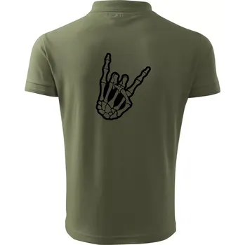 Pánská košile Rock ruka - Polokošile pánská Pique Polo 203 - S ( Khaki )
