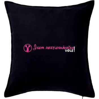 Polštář Jsem roztleskávačka! Vole! - Polštář 50x50 - 50x50 - Pouze potah ( Černá )