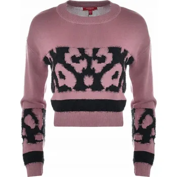 Dámský svetr Guess dámský svetr růžový klasický do pasu velikost L