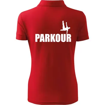 Pánská košile Parkour - na jedné ruce - Polokošile dámská Pique Polo - 2XL ( Červená )