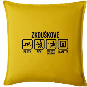 Polštář Zkouškové - Polštář 50x50 - 50x50 - Pouze potah ( Žlutá )